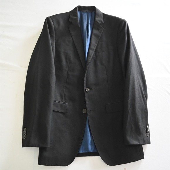 Banana Republic Monogram‎ 36R Black Trabaldo Super 110s 762190 Suit Jacket Coat - Picture 13 of 16